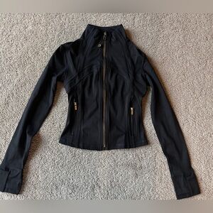 Lululemon define Black Women's Zip-Front Active Jacket gold details